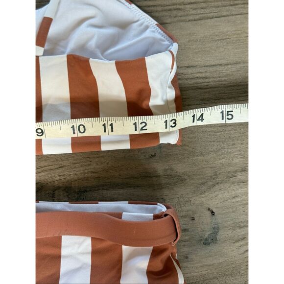 Envya Striped High Waisted Bikini Medium - Picture 10 of 11